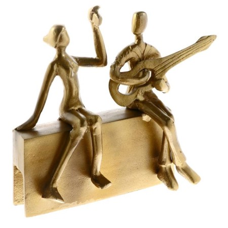 Souvenir "Musicians" aluminum 24.8x7.6x25.4 cm (brass coating)-3