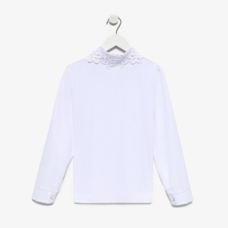 School blouse for girls, white color, height 140 cm-9