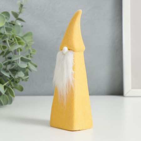 Souvenir Ceramics "Bearded Dwarf in the High cap" Yellow phlock 15.3x3.2x5 cm-3
