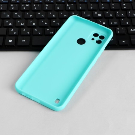 Pero cover, for Realme C21, silicone, turquoise phone-2