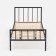 Metal collapsible bed with ORT. Osn Venus 900x1900 black
