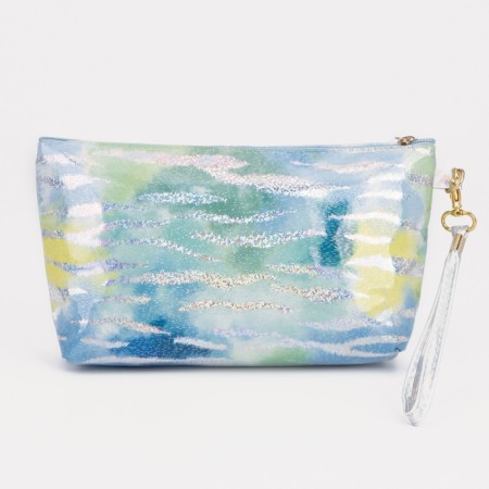 Cosmetic bag with lightning, blue color-1