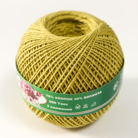 Knitting thread "Peony" 200m/50g 70% cotton, 30% viscose color 2602-1