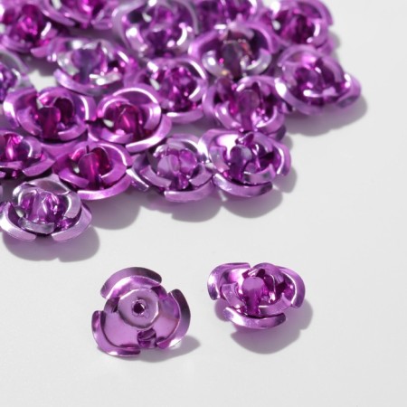 Busina "rose", set of 30 pcs., 12 mm, lilac color-1