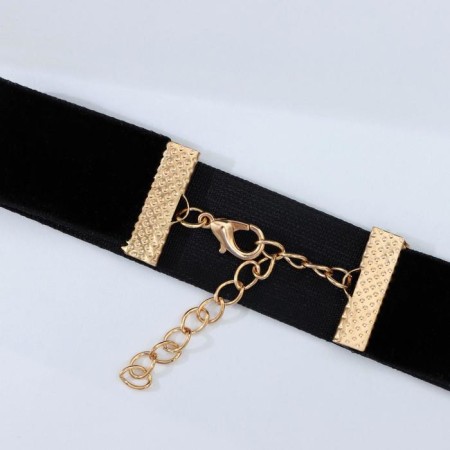 Choker "modern" circle, black-gold color, l = 30 cm-1