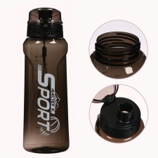 Water bottle, 800 ml, Sport, 23 x 7.6 x 4.8 cm, brown