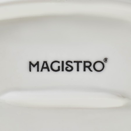 Porcelain oval Magistro "Tandy", 20 × 13.5 × 1.5 cm, white color-4