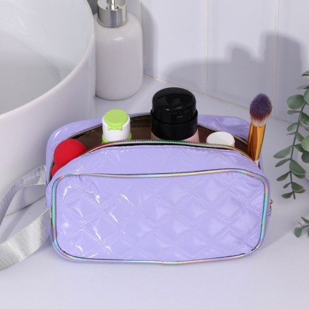 Lightning cosmetic bag, lilac color-4