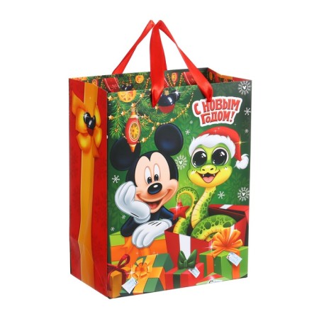 New Year. Gift package, 23x18x11.5 cm, packaging, Mickey Mouse-2