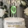 Candle in the cake on the skewer "Fine", the number "0", the emerald, 5 cm