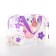 Cosmetic bag with zipper, purple color
