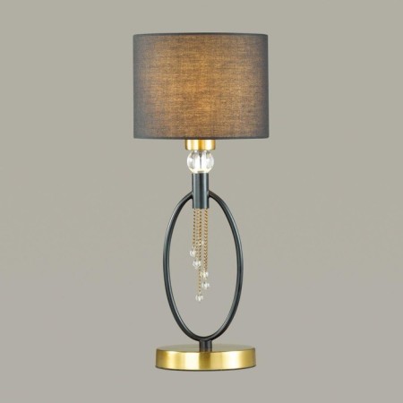 Santiago table lamp, E27, 1x60W, Antique brass color, black-3