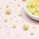 Sprinking confectionery "pearls", blown up rice grains, yellow mix, 50 g