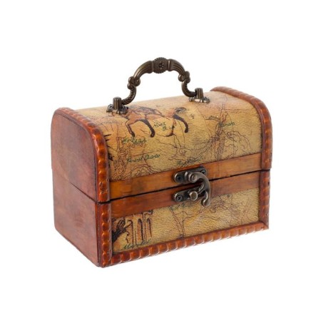 Casket wood chest "Wanderer map" 10.5x15x9 cm-10