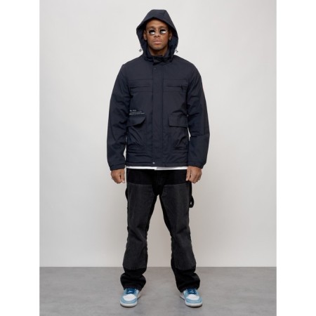 Sports male jacket, size 56, dark blue color-11