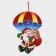Decorative decoration (suspension) "Santa Claus and Bear" 44.5x31 cm