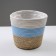 Kashpo wicker "Namibia", 25.5x25.5x23 cm, natural, blue, white