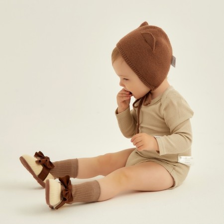 Body set 2 pcs SL Home growth 74-80 cm, col. Beige/coffee-4