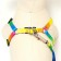 Set "Rainbow", Kapron, leash 120 x 1 cm, fire 24-34 cm, multi-colored