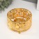 Summary metal per 1 candle "Circle. Wreath of leaves" gold d = 5.5 cm 11x11x5.6 cm