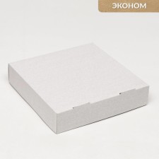 Box for pie, white, 23 x 23 x 5 cm