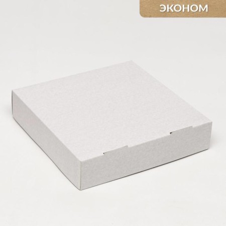 Box for pie, white, 23 x 23 x 5 cm
