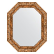 Mirror in the baguette frame, vignette antique bronze 85 mm, 60x75 cm