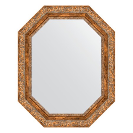 Mirror in the baguette frame, vignette antique bronze 85 mm, 60x75 cm