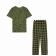 Home costume (T -shirt, trousers) male, green color, size 48