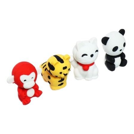 Set of curly erasers "animals", 4 pieces, mix-9