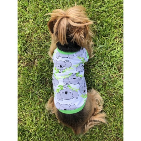 T-shirt with cuffs for dogs "Koala", size 20 (ds 20 cm, og 30-32 cm), cotton 1-1
