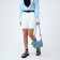 Bag Cross-Bodi with a zipper, blue color