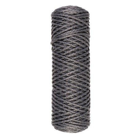 Knitting cord "Classic" without a core 100% polyester width 4mm 100m (gray)-2