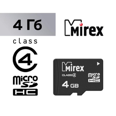MIREX MICROSD memory card, 4 GB, SDHC, class 4