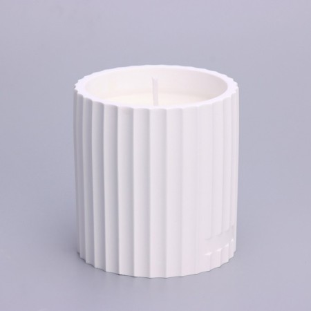 Candle in concrete Aromatic "Michelangelo", black currant, 13x7 cm, soy wax, 160 g-4