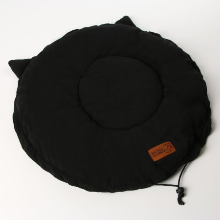 Animal bed lynx on a screed with ears, black color 30-30-50 cm-2