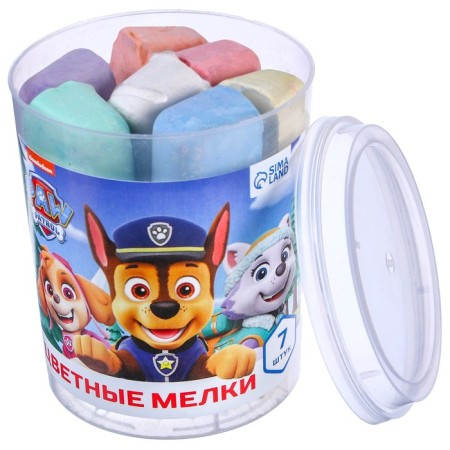 Set of colored crayons puppy patrol, 7 flowers mix-8