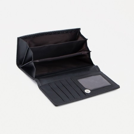 Women's wallet on a magnet, black color-2