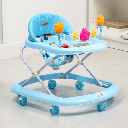 Fly walkers, blue/blue mix, 7 wheels, music, light