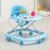 Fly walkers, blue/blue mix, 7 wheels, music, light