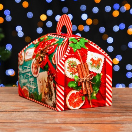 Gift Folding Box "Emerald Vintage" 19.5 x 13 x 14 cm-3