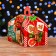 Gift Folding Box "Emerald Vintage" 19.5 x 13 x 14 cm
