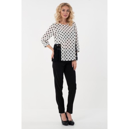 Female blouse, size 42, white-black color-11