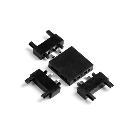 Connector ultra-shaped T-shaped black 4.6x3.6x0.6 cm-1
