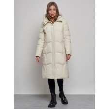 Coat insulated winter female, size 44, beige color