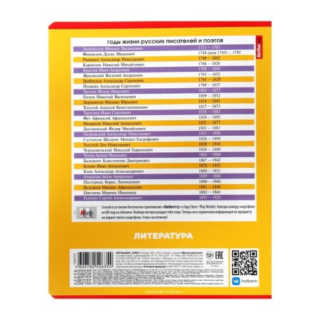 A set of subject notebooks of 48 sheets "Bright color", 10 items, covered cardboard, selective varnish-24