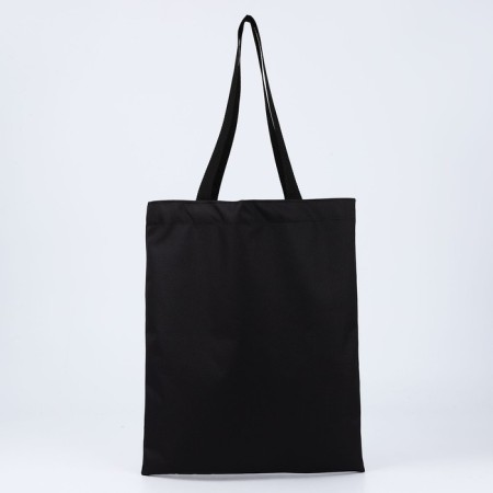 Shoper bag without fastening, black color-4