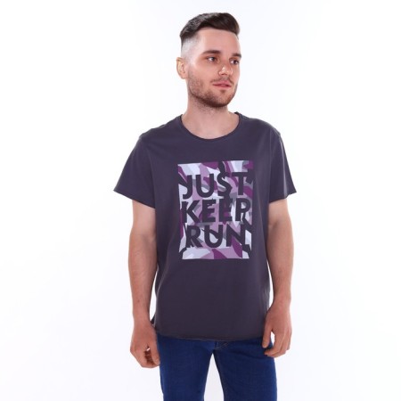 T -shirt male, gray color, size 52