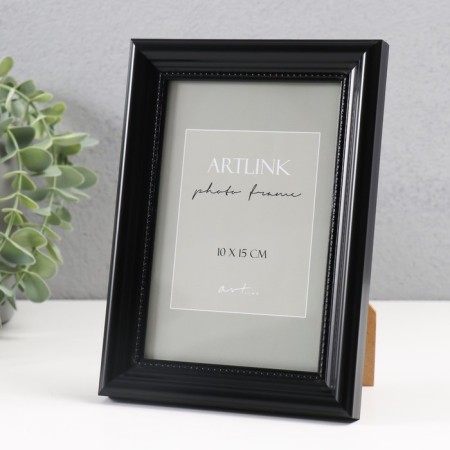 Photo frame Plastic "Gala" 10x15 cm, black (plastic screen)-1