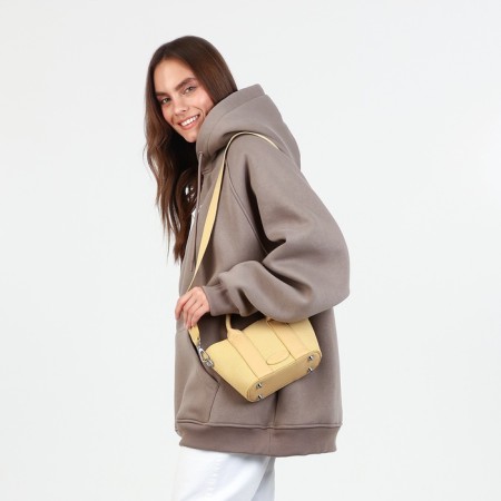 Bag Female Tout with zipper, beige color-1